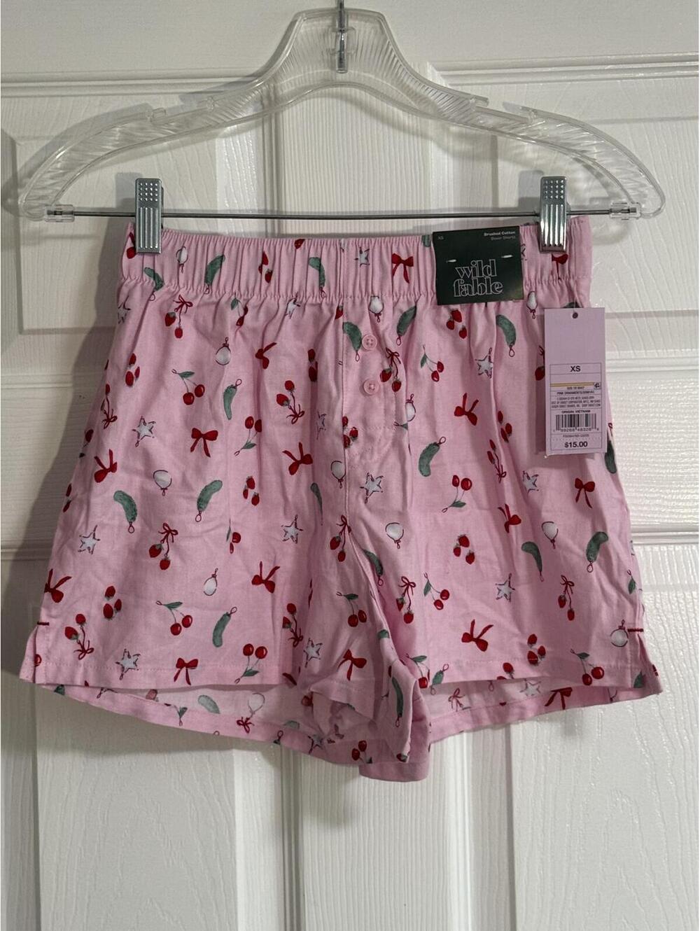 Wild Fable women's brushed cotton boxer shorts in size XS